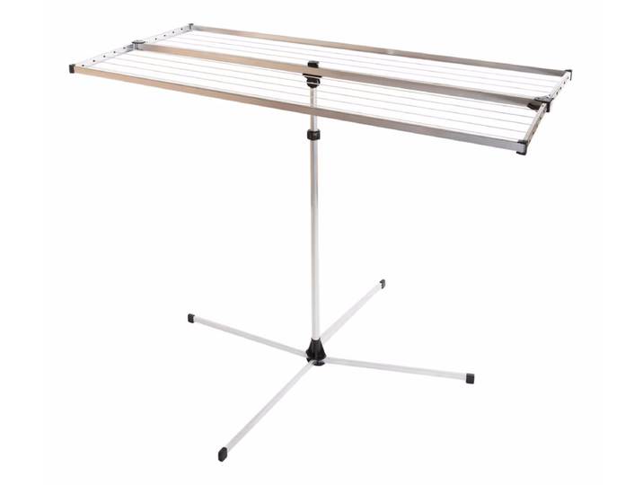 Stewi Libelle BlackLine mit Kreuzfuss Wäscheständer – Wäscheständer/Wäscheleine – aluminium schwarz