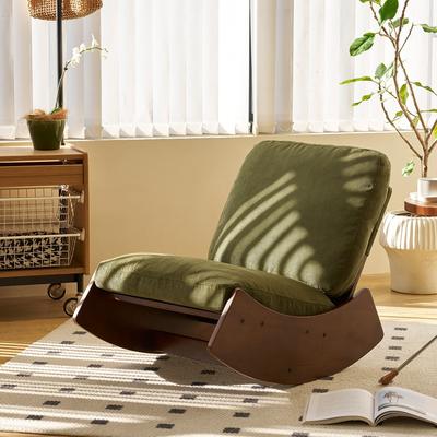 TOSWIN Comfortable Glider Rocking Chair with High-Quality Upholstery and Solid Wood Frame