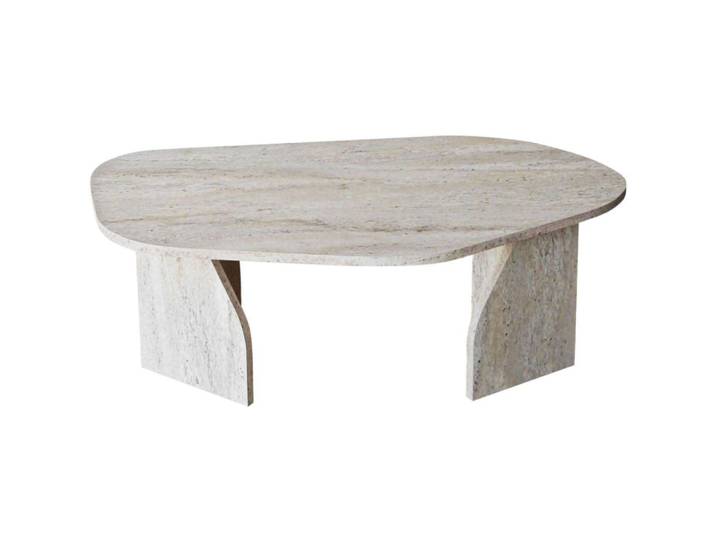 Table basse en aggloméré travertine