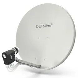 DUR-line Select 85/90 Hellgrau - Sat-Komplettanlage mit Octo LNB