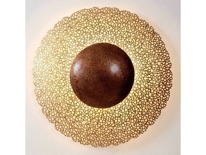 Holländer Wandleuchte UTOPISTICO, dimmbar, messing / gold, für Wohn- / Esszimmer, Metall, Marokkanisch / Orientalisch