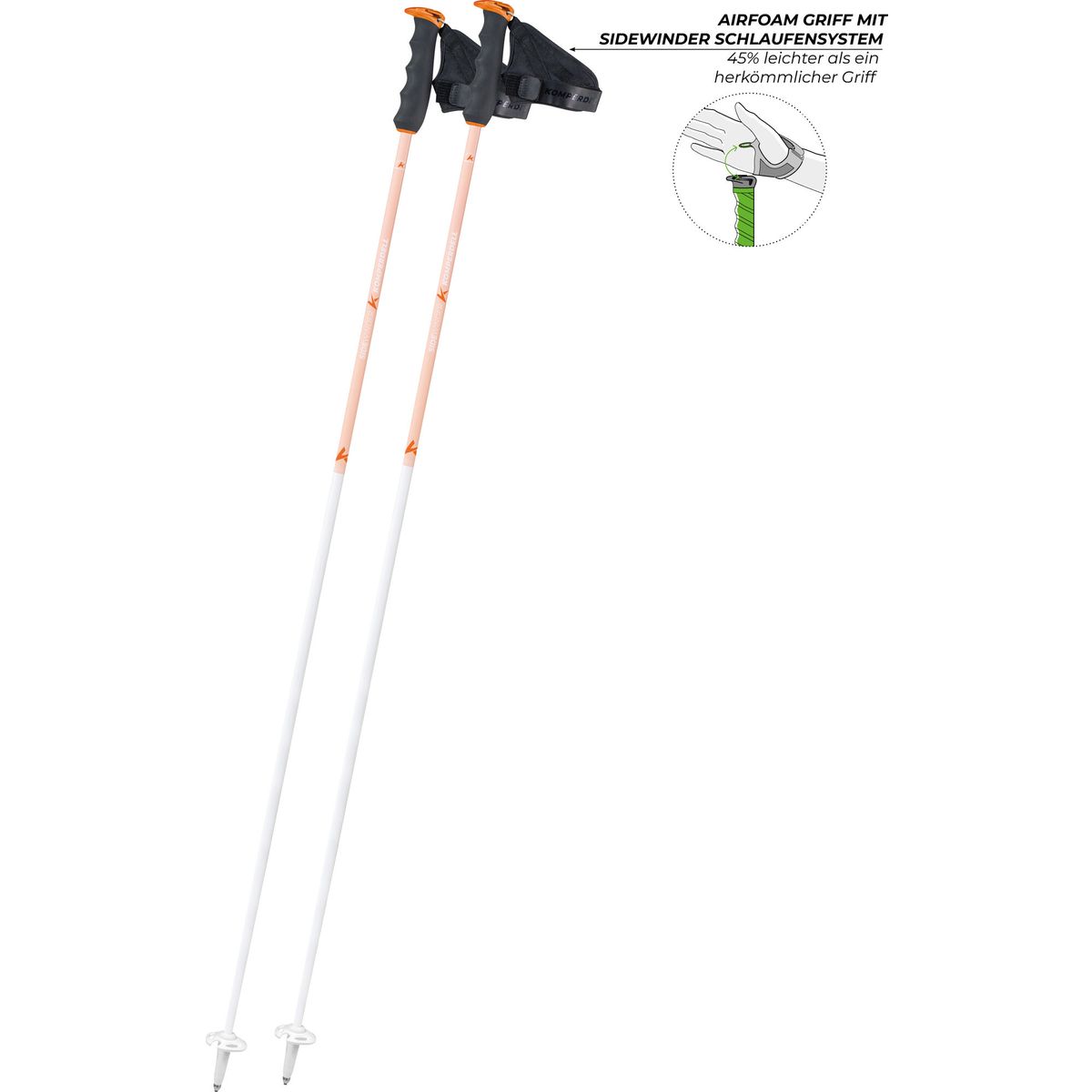 Komperdell Sidewinder Carbon white/peach fuzz (10) 110 1463404-10-110