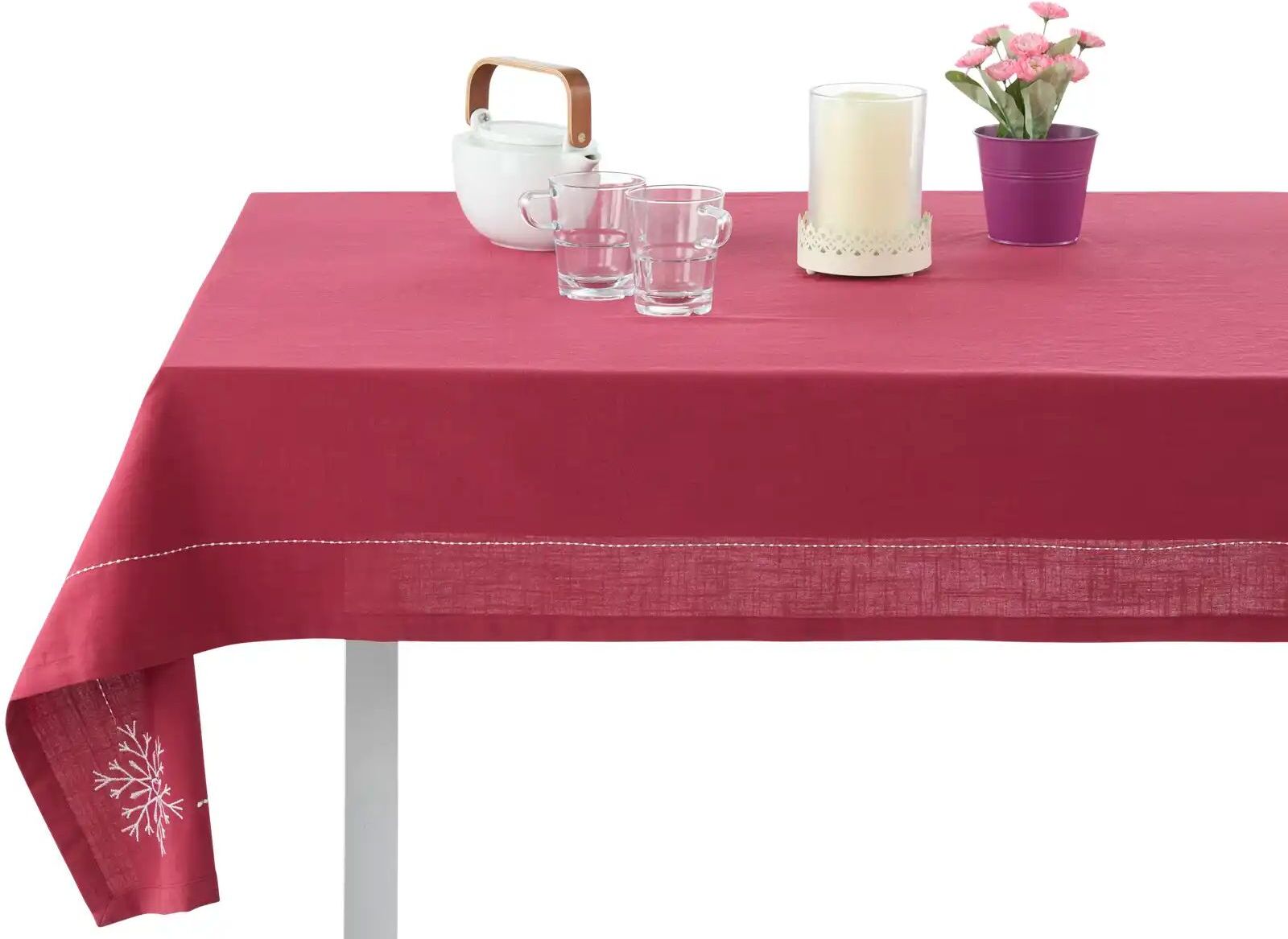 como Tischdecke  Schneeflocke ¦ 100% Baumwolle ¦ Maße (cm): B: 130