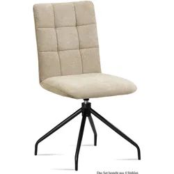 ESSZIMMERSTUHL drehbar (4er-Set) Dolley 47x91x60 Schwarz/Natur