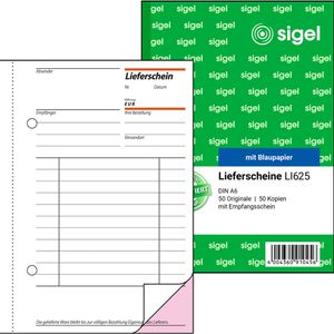 Sigel LI 625 Lieferscheinbuch A6