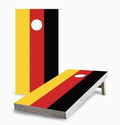 Skip's Garage German Flag Cornhole Boards