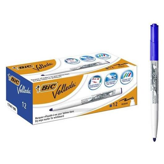 Bic Velleda 1741 Textmarker 12 Stück Spitzentyp Blau (12x) (9581701)