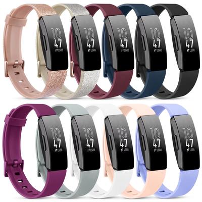 Inspired Finds Premium Silicone Band For Fitbit Inspire 2 & Inspire HR Soft, Breathable, And Adjustable Replacement Wristband black size L