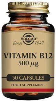 Solgar Vitamin B12 500 μg (Cyanocobalamin) 50 Capsules