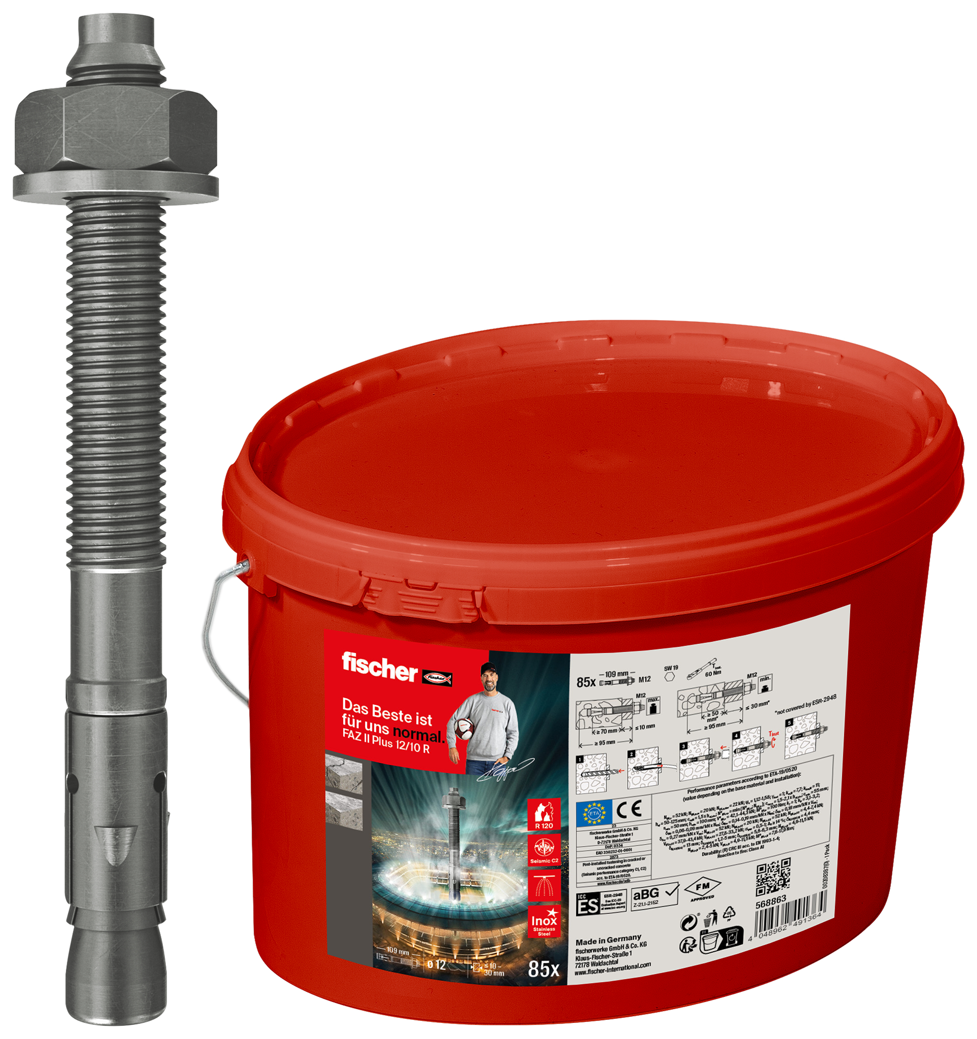 fischer Deutschland Vertriebs GmbH fischer Bolzenanker FAZ II Plus 12/10 R 568863