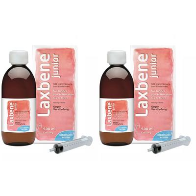 2x Laxbene junior 500 mg/ml Lsg.z.Einnehmen Kdr.6M-8J 2x500 ml Lösung zum Einnehmen