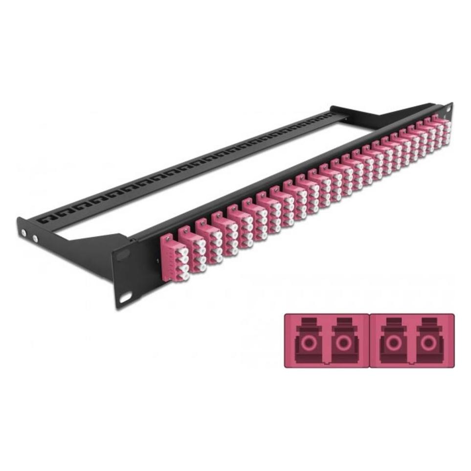 Delock 19? LWL Patchpanel 24 Port LC Quad violett (43403)