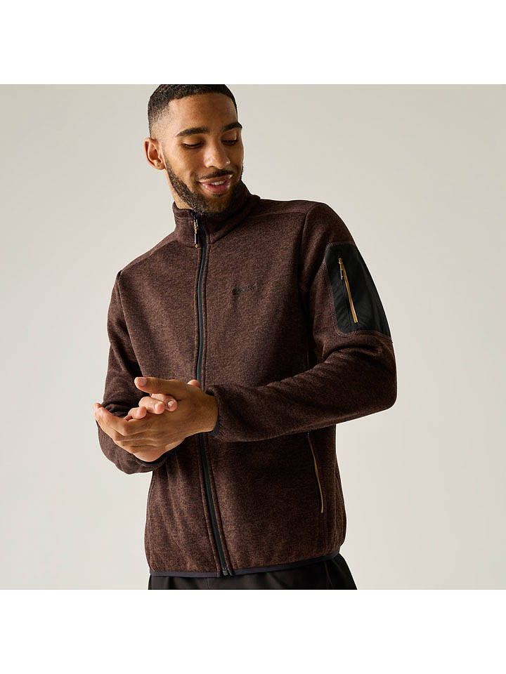 Regatta Fleecejacke "Newhill" in Braun - 4XL