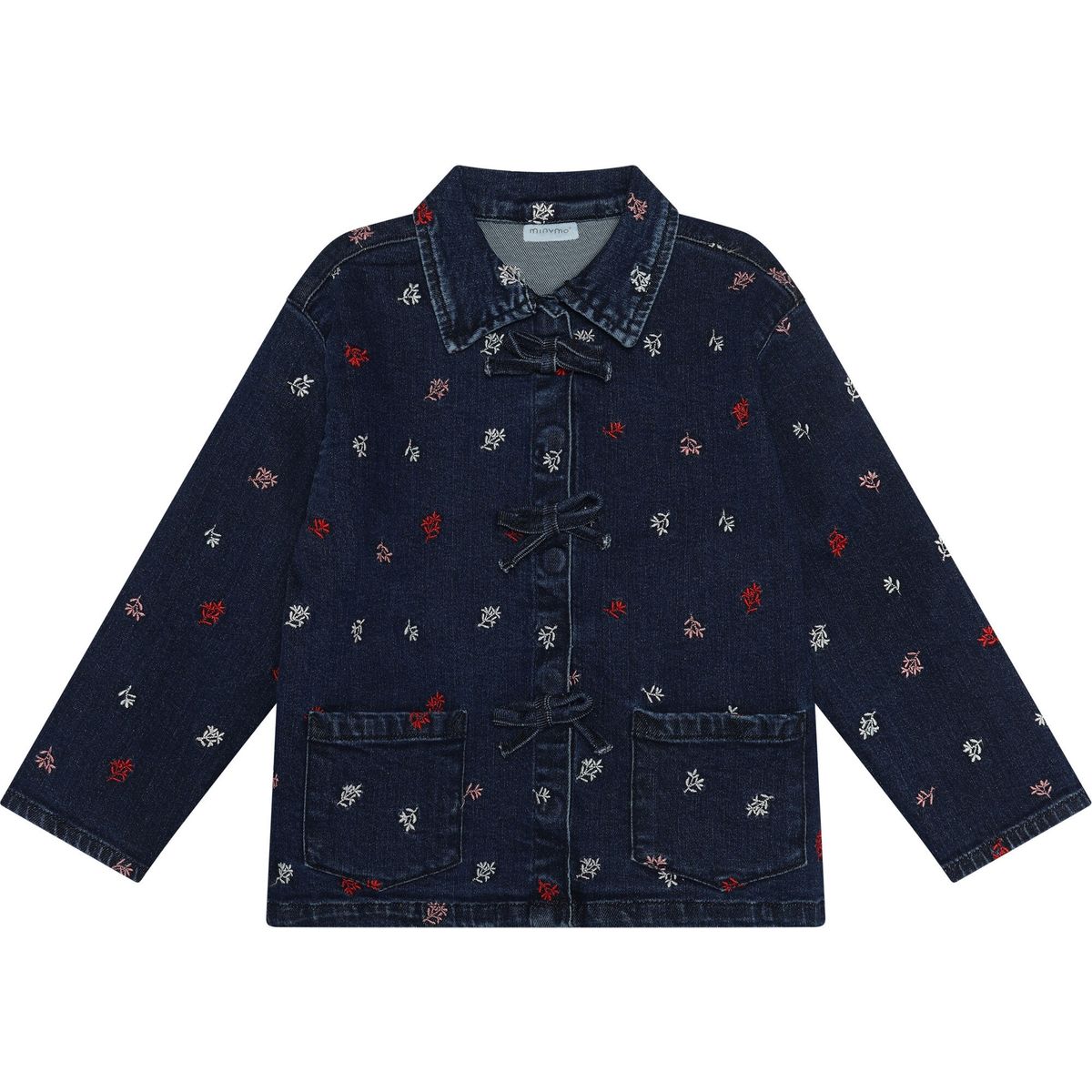 Minymo Jacket Denim w. Emb. faded denim (7023) 110 124415-7023-110