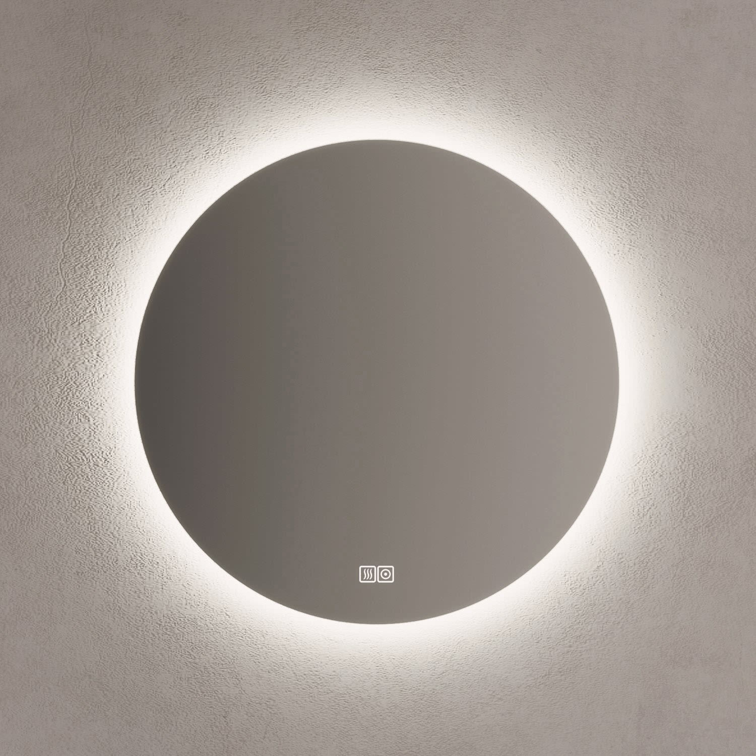 Kronenbach Moon bathroom mirror Ø 80 cm with mirror heating