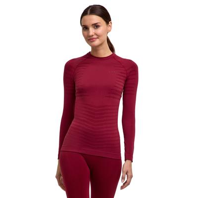 Langarmshirt FALKE "FALKE Langarmshirt", Damen, Gr. XS, rot (merlot (8117)), Shirts Langarmshirt