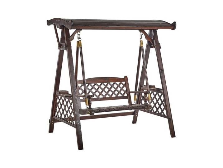 Balancelle de jardin SENARICA Bois Marron foncé