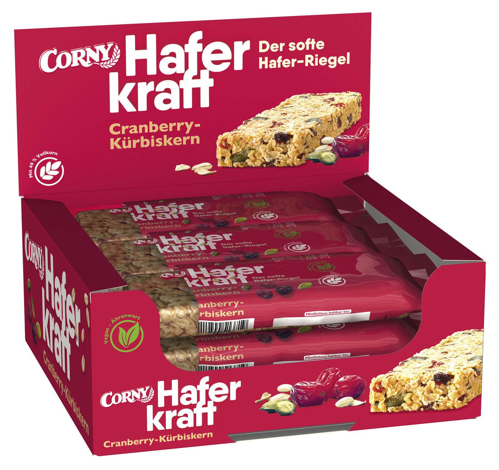CORNY Müsliriegel Haferkraft Cranberry-Kürbiskern 3012276