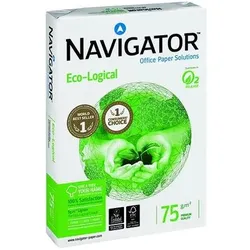 Navigator, Kopierpapier, Kopierpapier Eco-Logical DIN A4 75 g/qm 2.500 Blatt Maxi-Box (A4, 2500 Blätter, 75 g/m2)