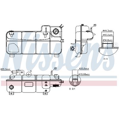 NISSENS Ausgleichsbehälter, Kühlmittel 996077 für Iveco