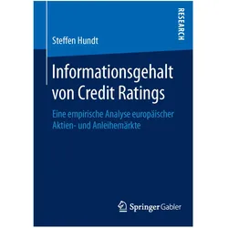 Informationsgehalt von Credit Ratings, Fachbücher von Steffen Hundt