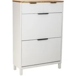 SCHUHSCHRANK aus Holz mit 2 Schubladen und 2 Türen 80x33x120