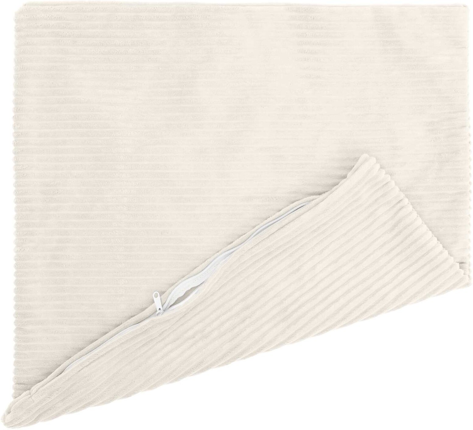 vidaXL Housse de coussin 2 pc HEERLEN Crème 65 x 65 cm velours côtelé