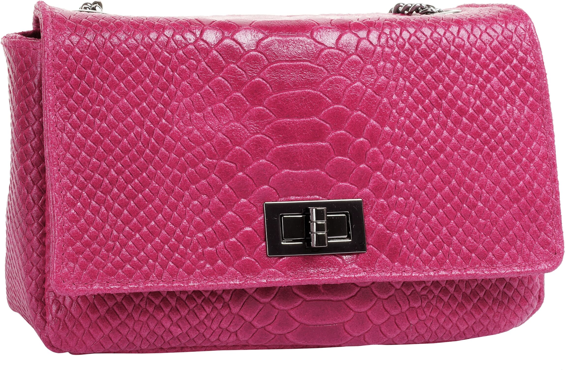 Umhängetasche CLUTY "CLUTY Damen echt Leder, Made in Italy", Damen, Gr. B/H/T: 18cm x 13cm x 5cm onesize, pink, Leder, Taschen Umhängetasche, echt Leder, Made in Italy pink B/H/T: 18cm x 13cm x 5cm onesize