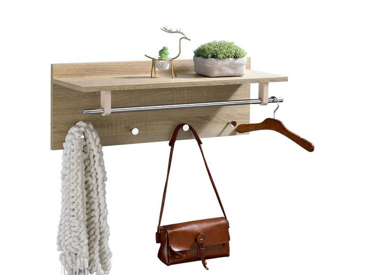Idimex Wandgarderobe ULF Sonoma Eiche, Vintage, 75x30x26 cm, Garderobe, Garderobenpaneele, Wandgarderobe