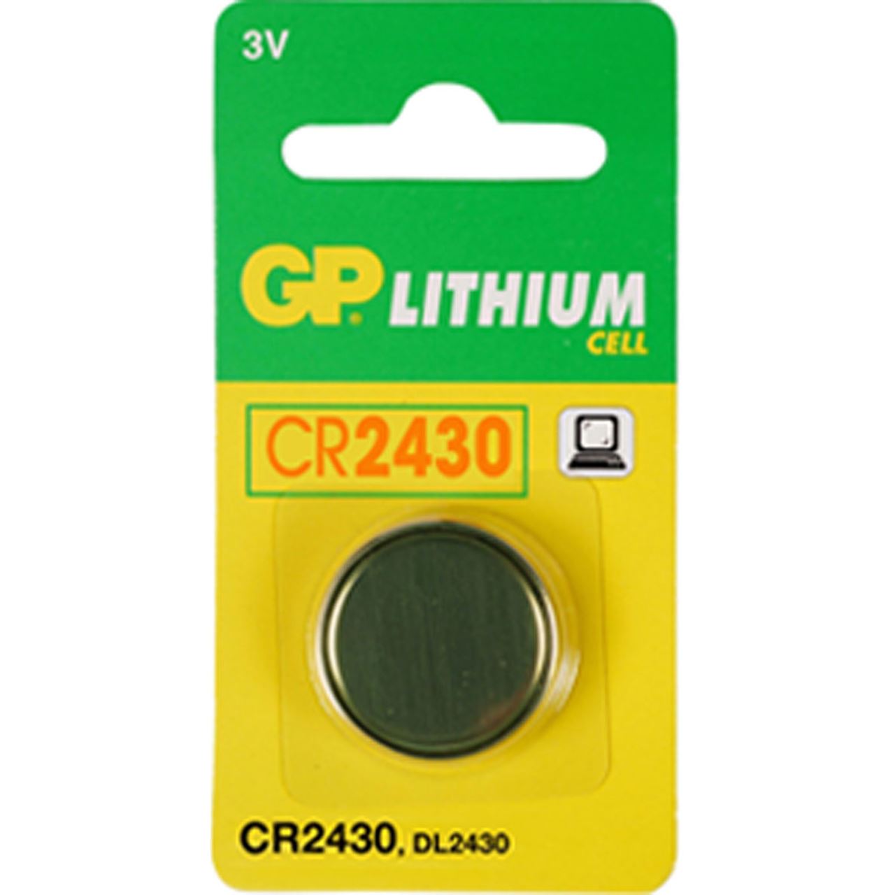 GP Batteries Knopfzelle CR2430 Lithium 3.0 V 1er Pack