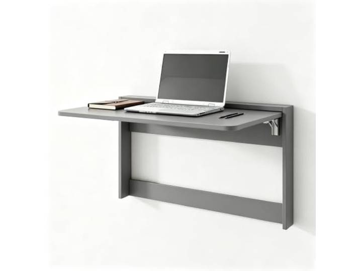 CLLXDZ Wandklapptisch, Massivholz Klapptisch Wandmontage für Wohnung Küche Wand Klapptisch 40kg Tragfähigkeit, Klappfunktion, Abgerundete Kanten, für Lernen, Essen Home‑Office(Gray,64cm/25.1in)