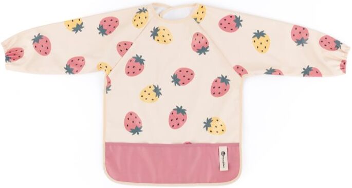 Petite&Mars Ben bavoir à manches longues 2 y+ Beige Strawberries 1 pcs