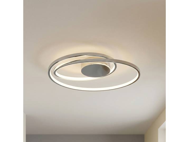 Maire Plafonnier Chrome - Lucande - Salon / séjour - Moderne - Aluminium