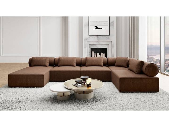 Couchlandschaft Laguardia U-Form in Stoff