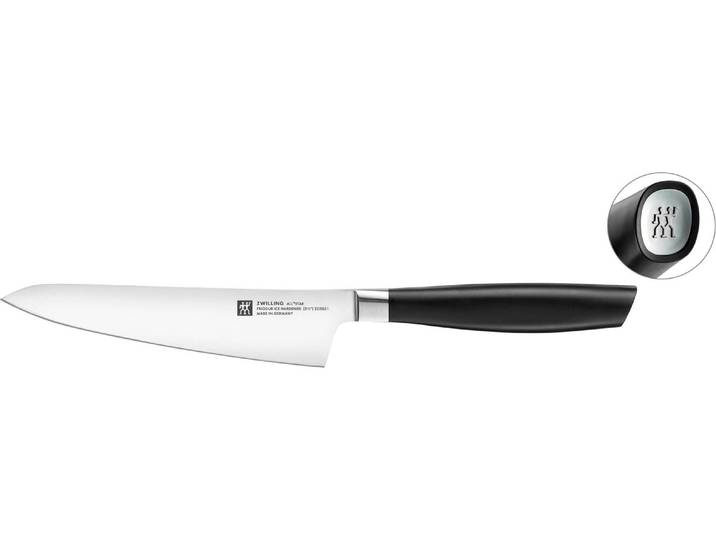 Kochmesser ZWILLING All Star 14 cm , schwarz (schwarz, silberfarben), Edelstahl, Stahl, Kochmesser, Kochmesser