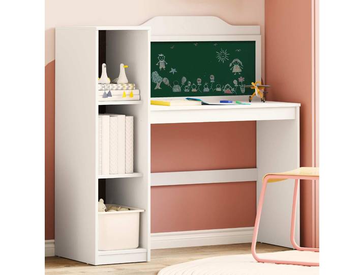 vidaXL Rangement créatif pour enfants\, ROROS\, blanc\, en bois composite