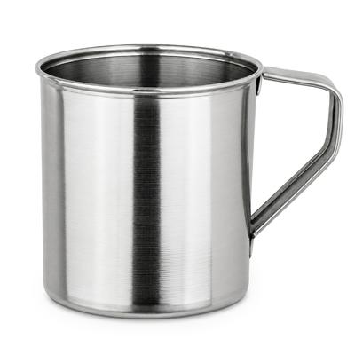 Moritz Edelstahlbecher 450 ml mit Henkel Campingbecher Trinkbecher rostfrei robust für Gastronomie Ausschank Camping und Verleih
