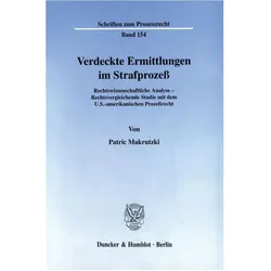 Verdeckte Ermittlungen im Strafprozess., Fachbücher von Patric Makrutzki
