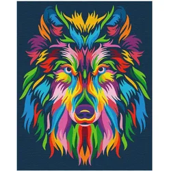 Syma Picture Paint it! Painting by numbers Wolf in colors