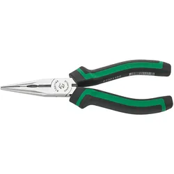 Stahlwille, Zange, 6730 Flachrundzangen m. Schneide 160 mm, verchromt, 2-Komponenten-Griff (160 mm)