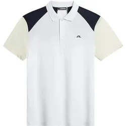 J. Lindeberg, Herren, Sportshirt, Block (XL), Weiss, XL