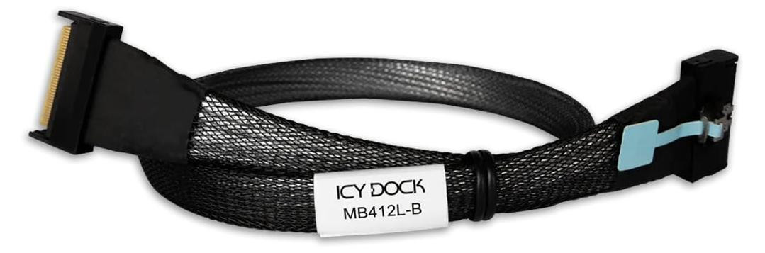 Icy Dock MB412L-B MCIO 8i SFF-TA-1016 naar MCIO 8i SFF-TA-1016 kabel