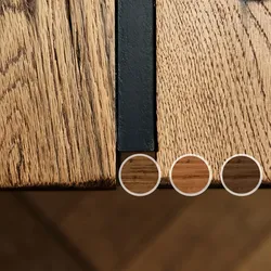 Bodahl Concept4You Massivholz Tischplatte Rustic Oak Metallleiste 180x100 cm / Eiche geölt