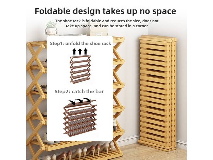 Installation gratuite à la porte de la maison, maison de location simple à plusieurs niveaux, armoire à chaussures, rangement dans le dortoir, étagère à chaussures pliante