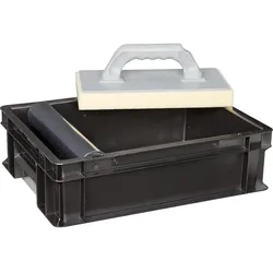 Fliesenwasch-Set HAROMAC 3-teilig mit Rolle und Hydro-Waschbrett