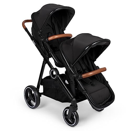 Baninni Duett Luiz kinderwagen met converteerbare zitjes, zwart