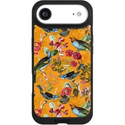Nivocase Handyhülle für Apple iPhone Air Hülle NIVOpure Case Schwarz Blumen Dschungel Vogel (Apple iPhone Air), Smartphone Hülle, Schwarz