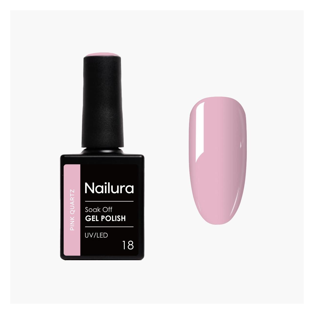 Nailura - Gel Polish 18 - Pink Quartz - 10 ml (Pink Quartz, Gel-Effekt Nagellack, UV-Gel Lack) (70037)
