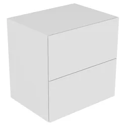 edition 11 sideboard mit 2 auszügen 700 x 700 x 535 mm weiß/weiß
