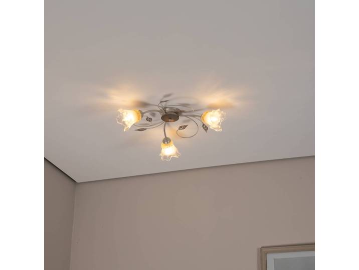 Deckenlampe Lancia ONLI, dimmbar, weiß / opal, für Wohn- / Esszimmer, Metall, Florentiner, Deckenlampe